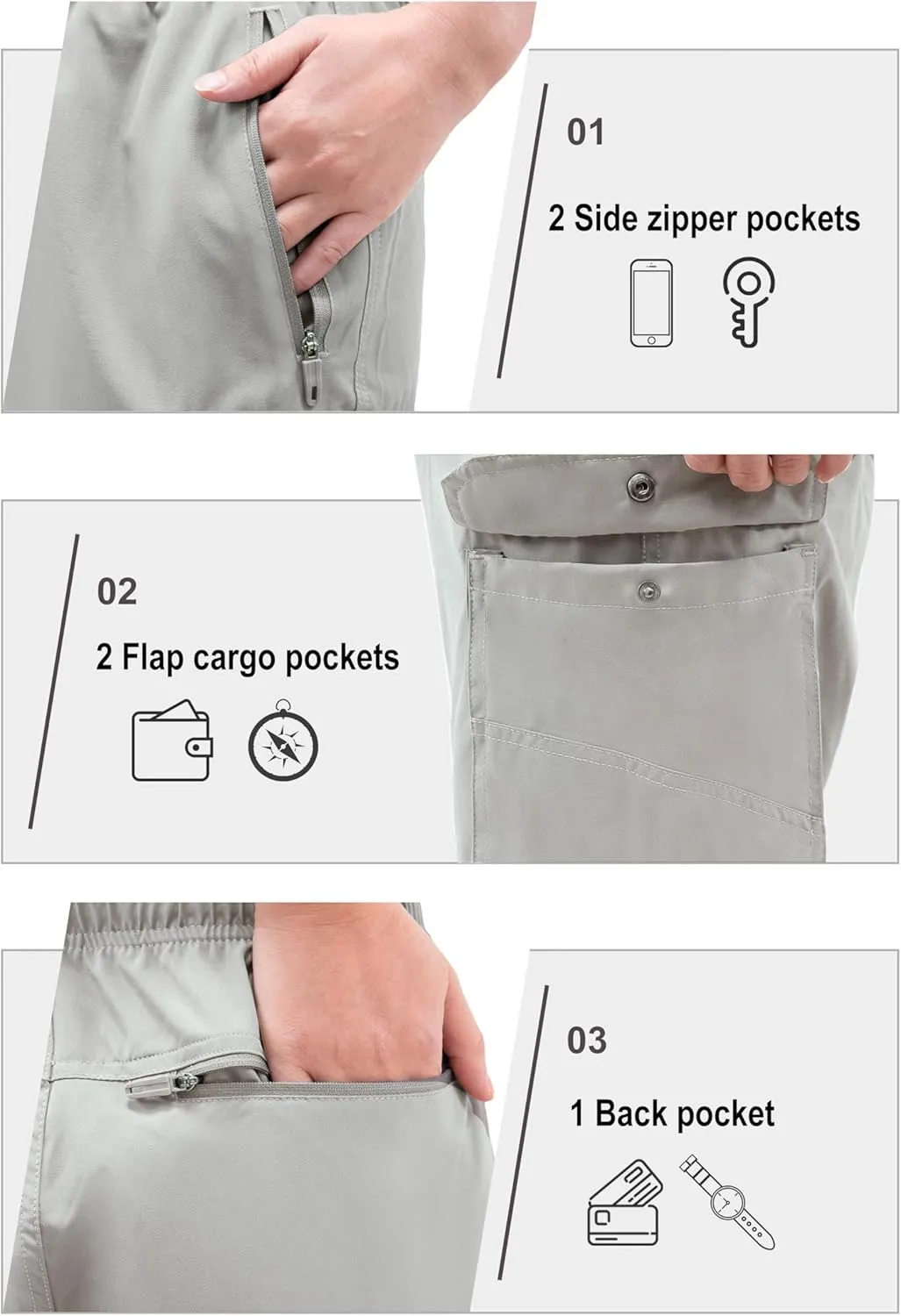 Arunlluta 7" Hiking Shorts Women Quick Dry Cargo Shorts for Women Lightweight Womens Golf Shorts Stretchy Athletic Summer