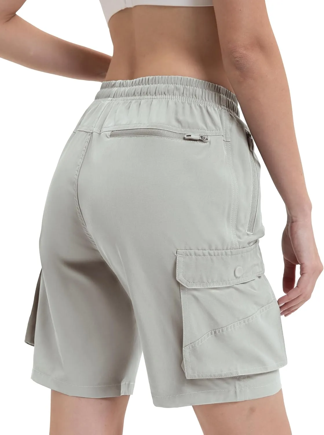 Arunlluta 7" Hiking Shorts Women Quick Dry Cargo Shorts for Women Lightweight Womens Golf Shorts Stretchy Athletic Summer
