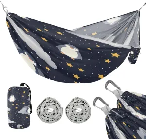 ATTX Cute Penguin Camping Hammock - Lightweight & Portable Hammocks, Heavy Duty 330lbs Capacity for Indoor, Hiking, Backpacking, Travel, Backyard, Beach#355