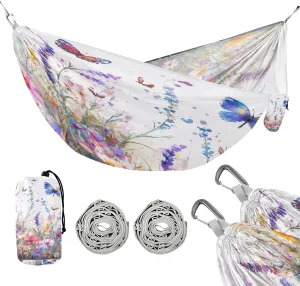 ATTX Flower Camping Hammock - Lightweight & Portable Hammocks, Heavy Duty 330lbs Capacity for Indoor, Hiking, Backpacking, Travel, Backyard, Beach#283