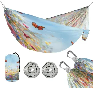 ATTX Sea Daisies Camping Hammock - Lightweight & Portable Hammocks, Heavy Duty 330lbs Capacity for Indoor, Hiking, Backpacking, Travel, Backyard, Beach#555