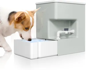 Automatic 8L Pet Waterer - Gravity Water Dispenser for Cats, Puppies, and Dogs.Prevents Dirty Water Backflow, Easy to Refill（White, Green, White）