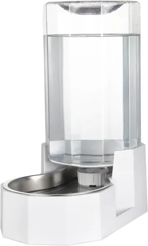 Automatic Gravity Stainless Steel Pet Waterer,Large Capacity Water Dispenser, 100% BPA-Free, Suitable for Small and Medium-Sized Cats and Dogs(8L witout Filter)