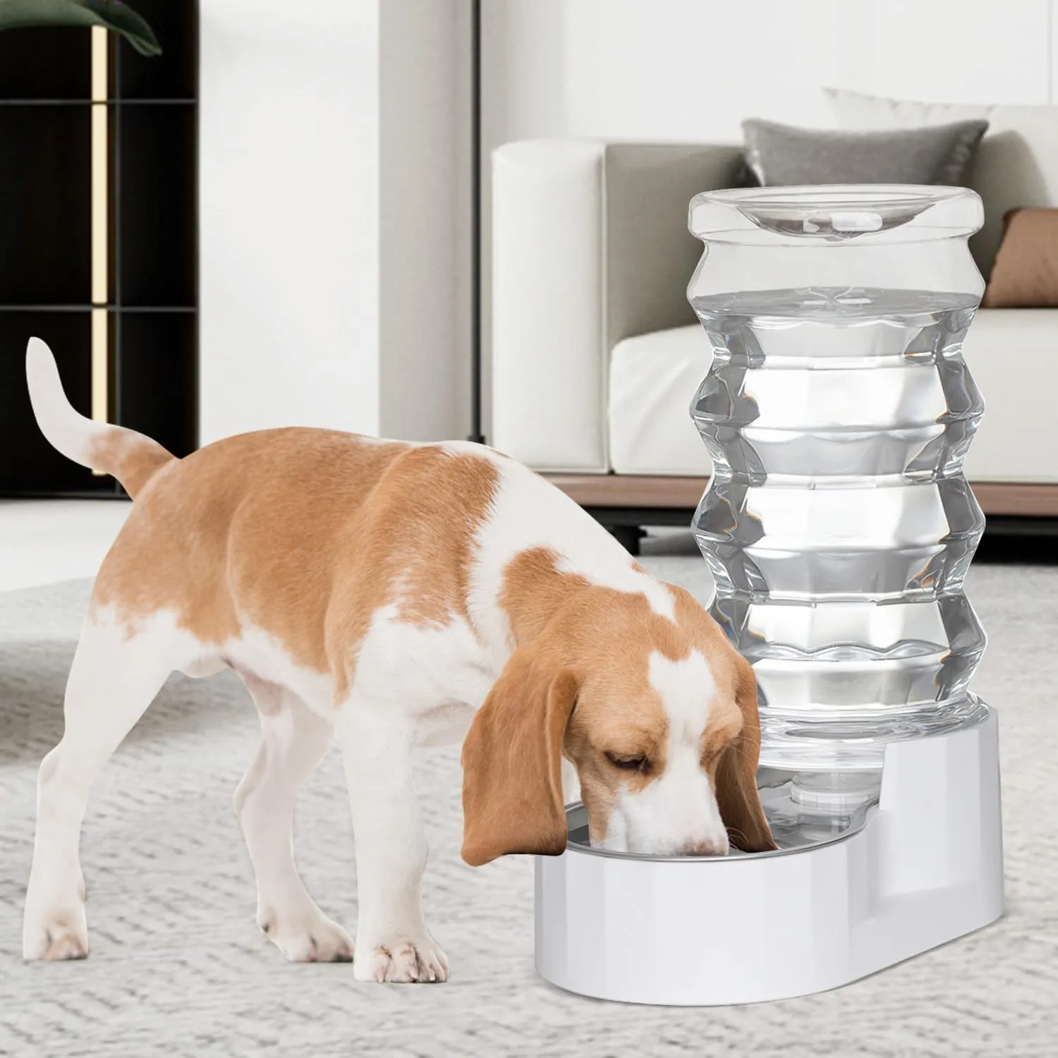 Automatic Pet Waterer,8L Gravity Stainless Steel Water Dispenser,100% BPA-Free, Large Capacity Water Feeder for Cats and Small and Medium-Sized Dogs