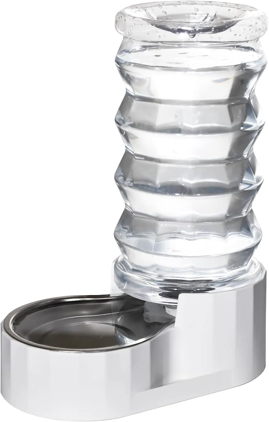 Automatic Pet Waterer,8L Gravity Stainless Steel Water Dispenser,100% BPA-Free, Large Capacity Water Feeder for Cats and Small and Medium-Sized Dogs