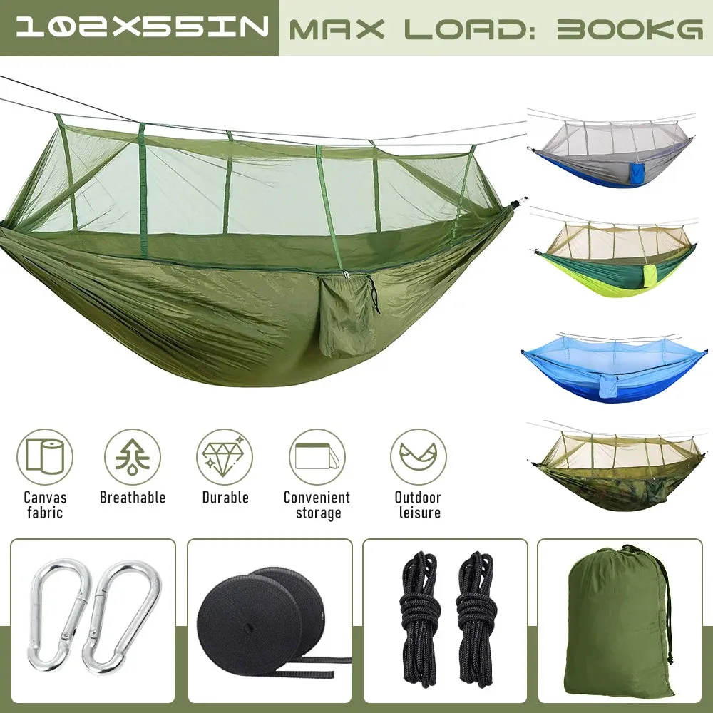 Automatic Quick-Opening Mosquito Net Hammock for Camping and Travel