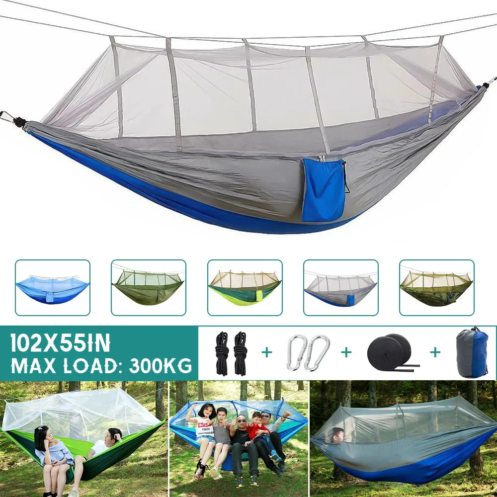 Automatic Quick-Opening Mosquito Net Hammock for Camping and Travel