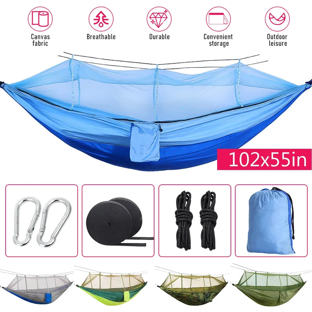 Automatic Quick-Opening Mosquito Net Hammock for Camping and Travel