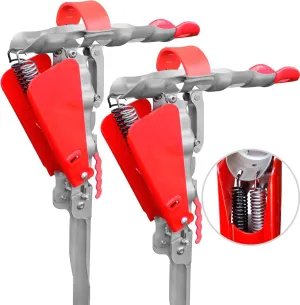 Automatic Spring Fishing Rod Holder 2 Pack - Stainless Steel for Ground Support Brackets, Adjustable Sensitivity & Folding Fish Pole Rack