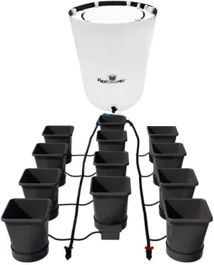 AutoPot 12 Pot XL System with 6.6 Gallon Pots and 60 Gallon PRO FlexiTank - Self-Watering Gravity-Fed Hydroponic Indoor System, Black