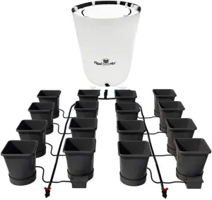 AutoPot 16 Pot XL System with 6.6 Gallon Pots and 60 Gallon PRO FlexiTank - Self-Watering Gravity-Fed Hydroponic Indoor System, Black