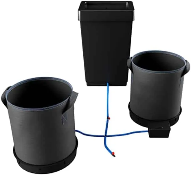 AutoPot 2 Pot XXL System with 13 Gallon Pots and 12.4 Gal Tank - Self-Watering, Gravity-Fed System (2Pot - 13 Gallon - 12.4 Gallon Tank) Indoor, Black