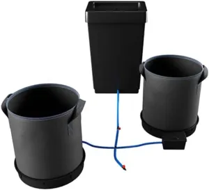 AutoPot 2 Pot XXL System with 13 Gallon Pots and 12.4 Gal Tank - Self-Watering, Gravity-Fed System (2Pot - 13 Gallon - 12.4 Gallon Tank) Indoor, Black