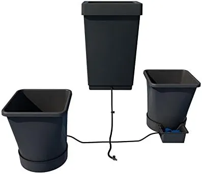 AutoPot 2Pot XL System with 6.6 Gallon Pots and 12.4 Gallon Tank - in-Door, Self-Watering, Gravity-Fed Hydroponic System, Black