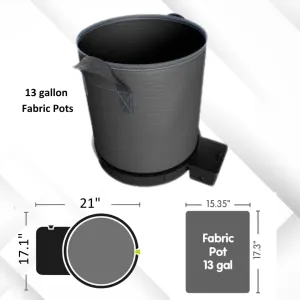 AutoPot 4 Pot XXL System 13 Gallon Fabric Pots - 12.4 gal Reservoir Included - Self Watering, Gravity Powered Irrigation System