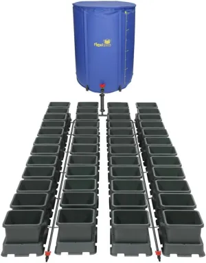 AutoPot Easy2Grow 48 Pot System with 2.2 Gallon Pots and 105 Gallon Flexitank - Self-Watering Gravity-Fed Hydroponic Indoor System, Black