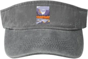 Autumn in Yosemite National Park Sun Visor Hats Cotton Adjustable Sports Empty Top Baseball Cap for Women Men Golf Cap
