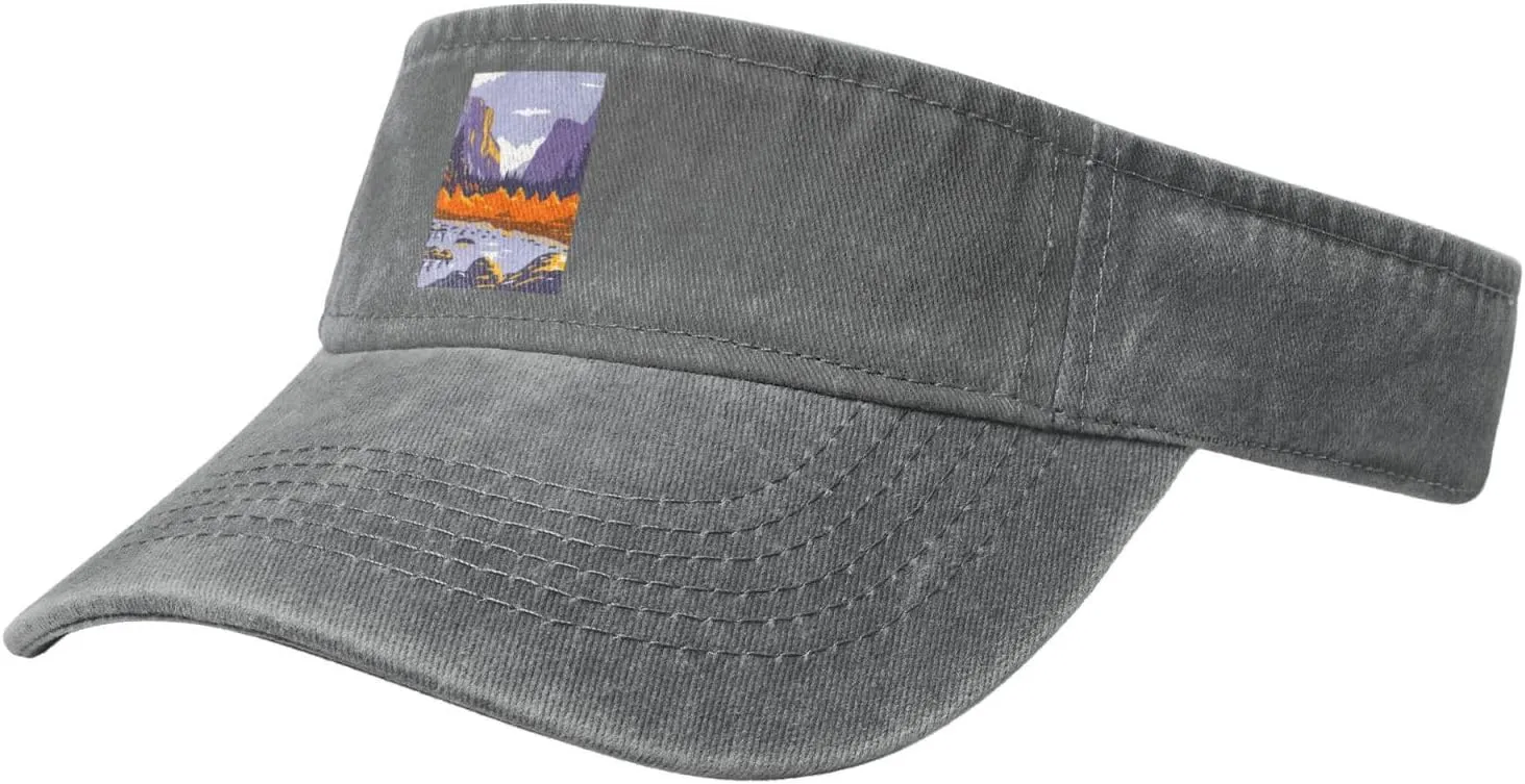 Autumn in Yosemite National Park Sun Visor Hats Cotton Adjustable Sports Empty Top Baseball Cap for Women Men Golf Cap