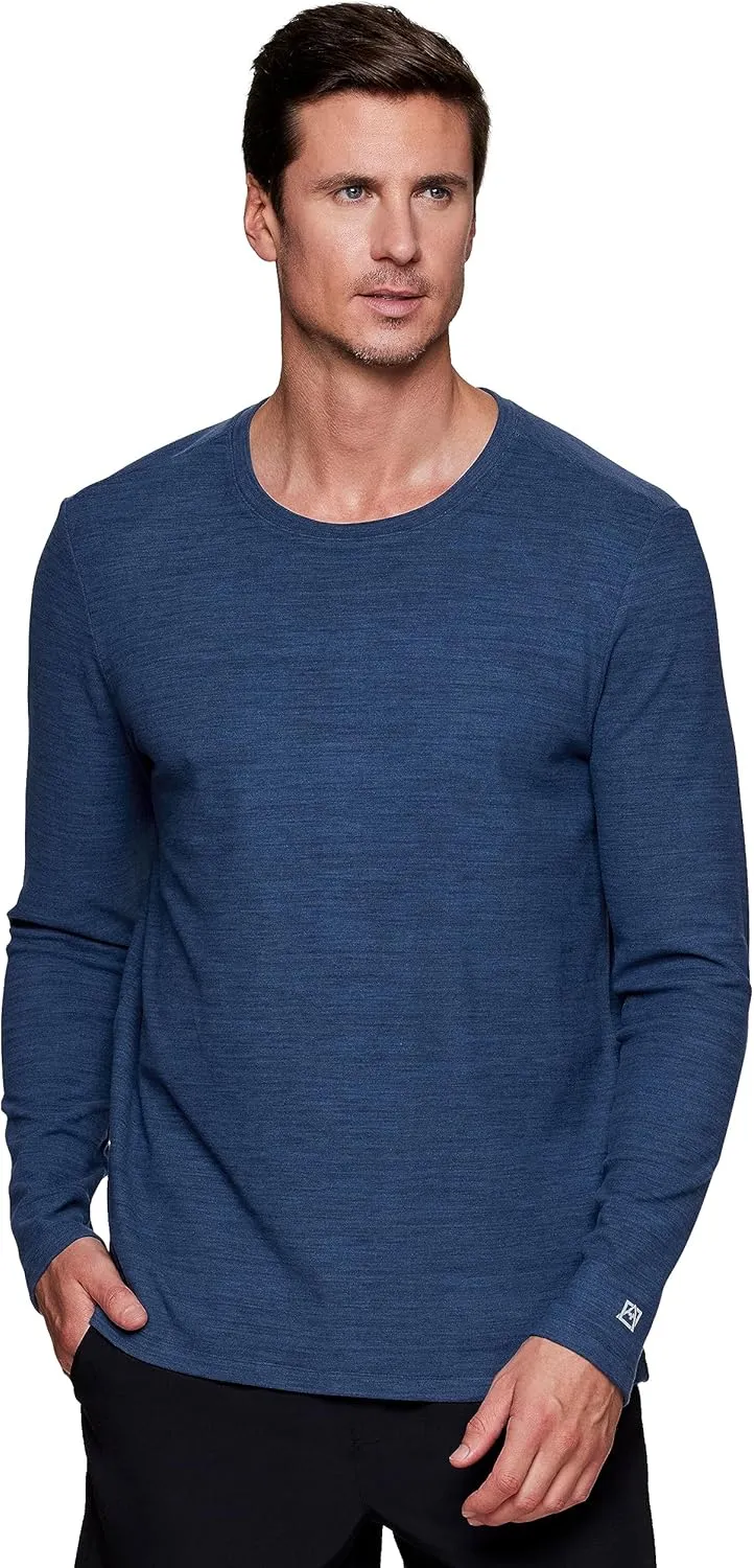 Avalanche Men's Fleece Pullover Top Long Sleeve Lightweight Crewneck Sweatshirt