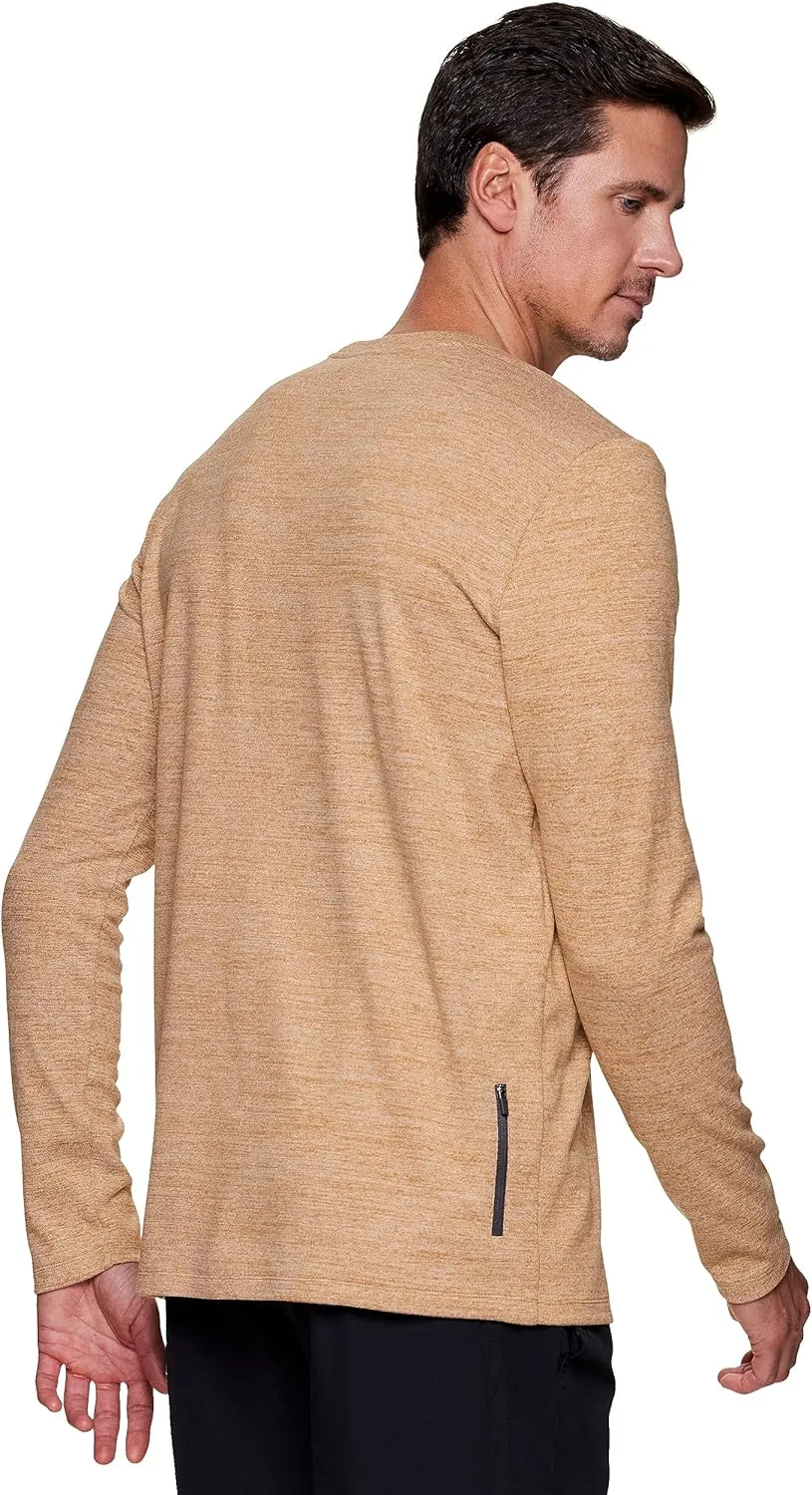 Avalanche Men's Fleece Pullover Top Long Sleeve Lightweight Crewneck Sweatshirt