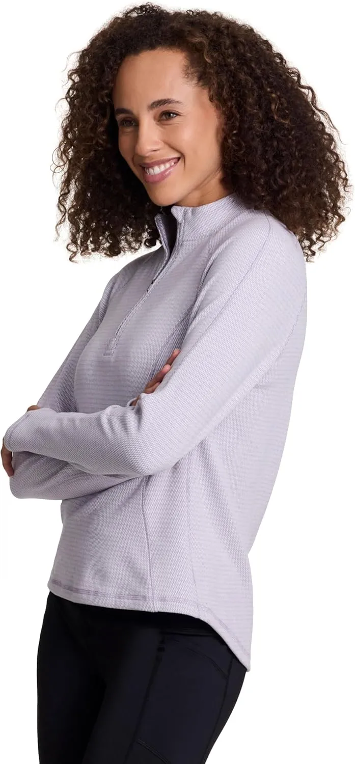 Avalanche Women's 1/4 Zip Pullover, Lightweight Hiking Partial Zip Mock Neck Top