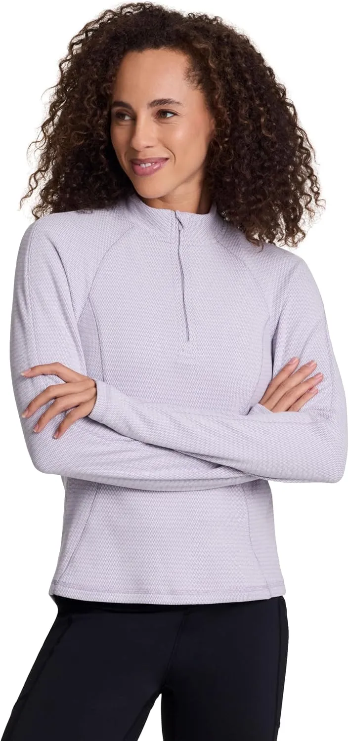 Avalanche Women's 1/4 Zip Pullover, Lightweight Hiking Partial Zip Mock Neck Top