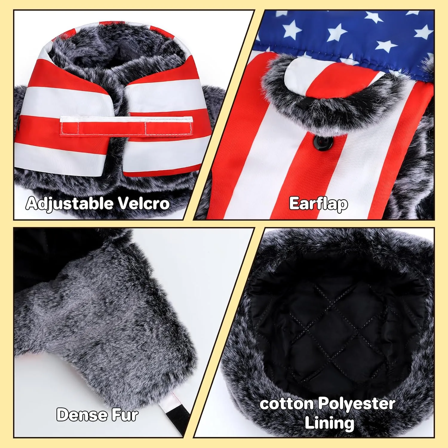 Baby Toddler Trapper Hat Kids Adjustable Ushanka Waterproof Winter Aviator Hat for Boys 1T-8T