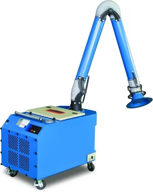 Baileigh Industrial - FE-850; 110V 1.5HP Weld Fume Extractor w/ 6" x 10' Round Hood Arm & HEPA Filter (1017591)