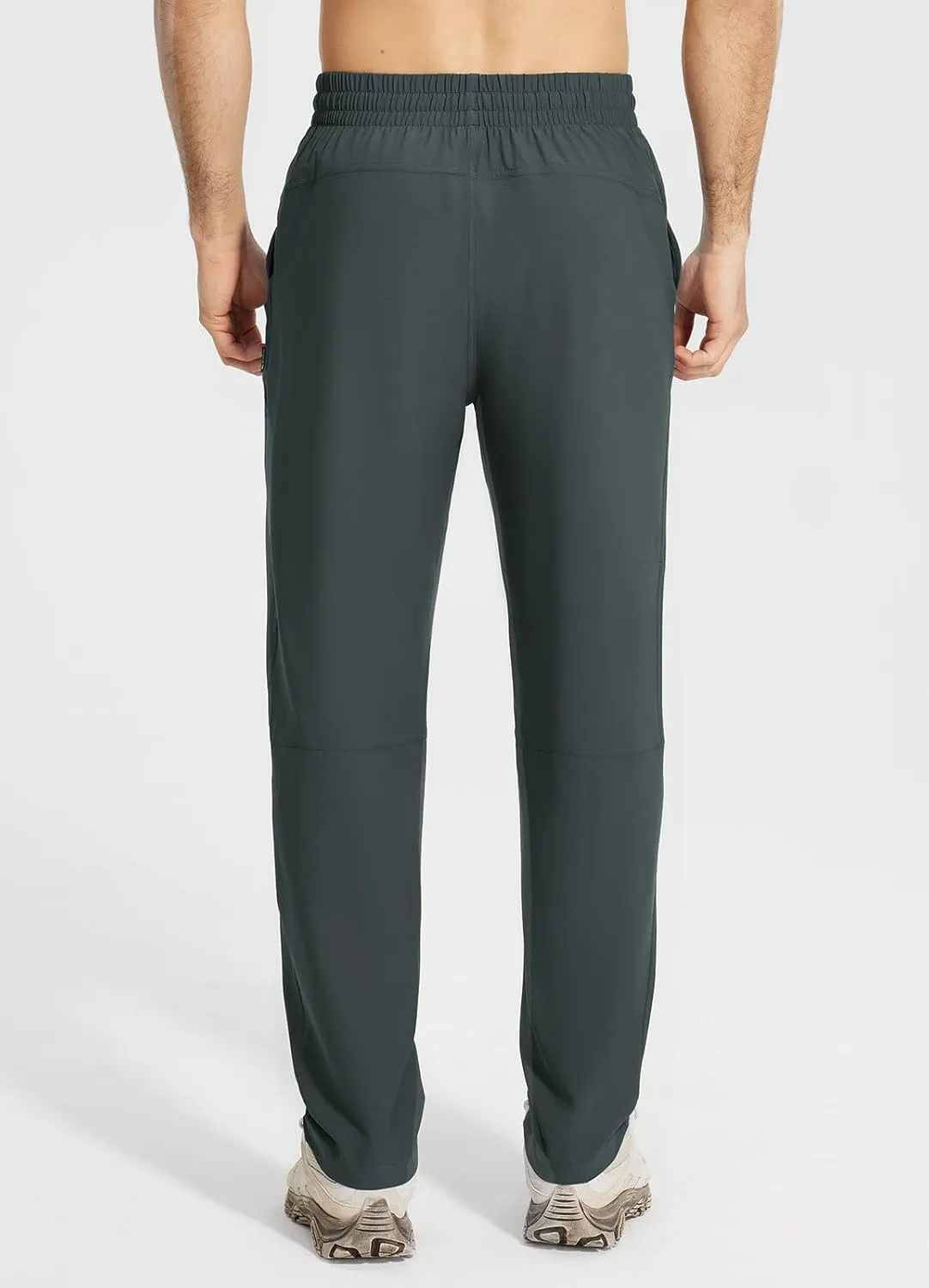 baleaf Men's Hiking Pants Quick Dry Water Resistant Lightweight Elastic Waist Outdoor Cargo Sweatpants with Zip Pockets