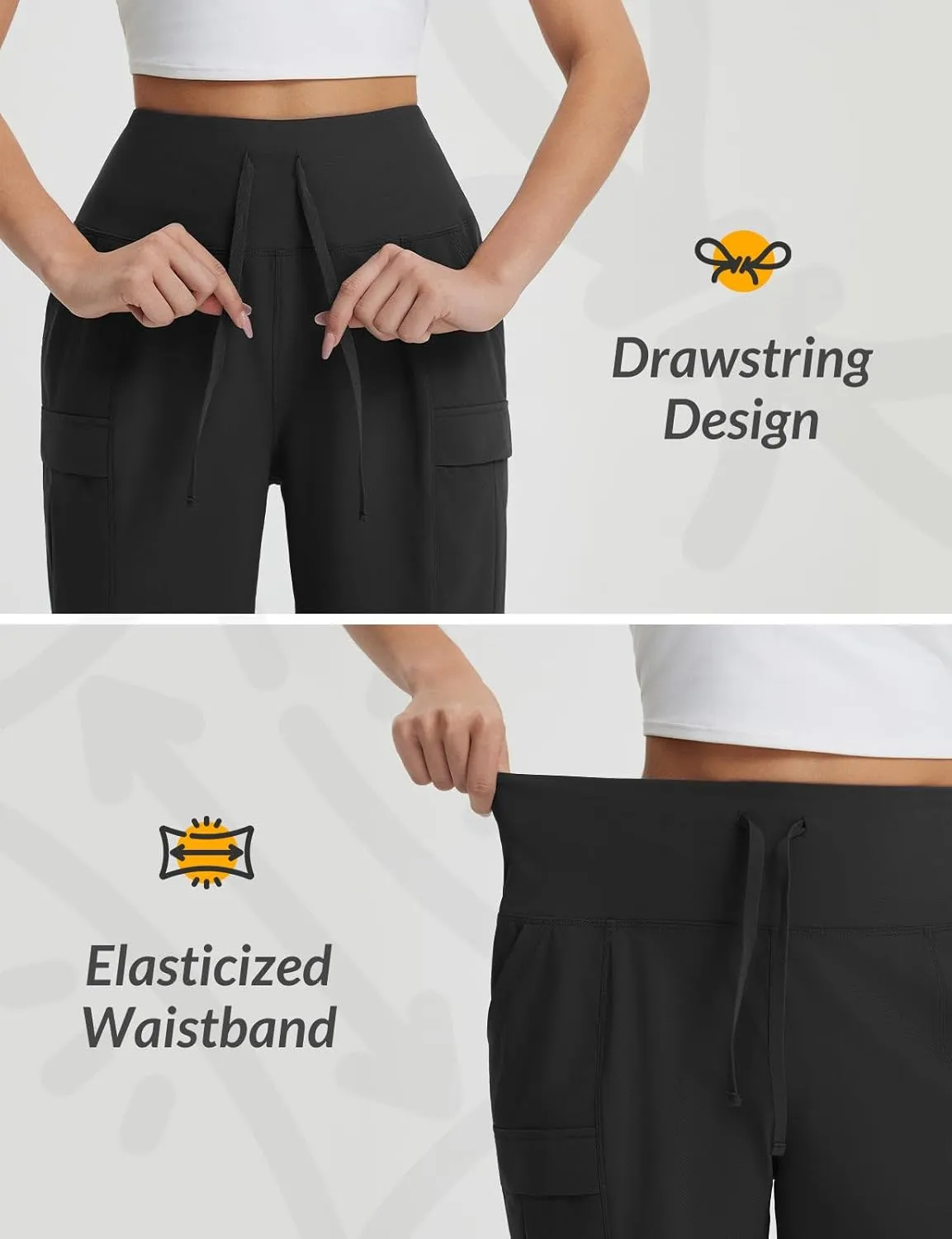 baleaf Women's 7" Hiking Shorts High Waist Water Resistant Quick Dry Lightweight Zip Pockets Workout Athletic Shorts Travel