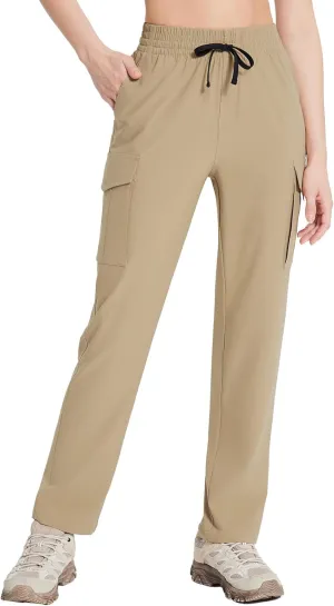 baleaf Women's Hiking Pants Cargo Quick Dry Pants Water Resistant Loose Lightweight Travel Fishing Outdoor UPF50 