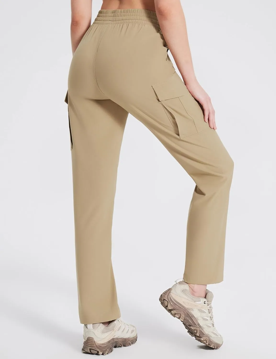 baleaf Women's Hiking Pants Cargo Quick Dry Pants Water Resistant Loose Lightweight Travel Fishing Outdoor UPF50 