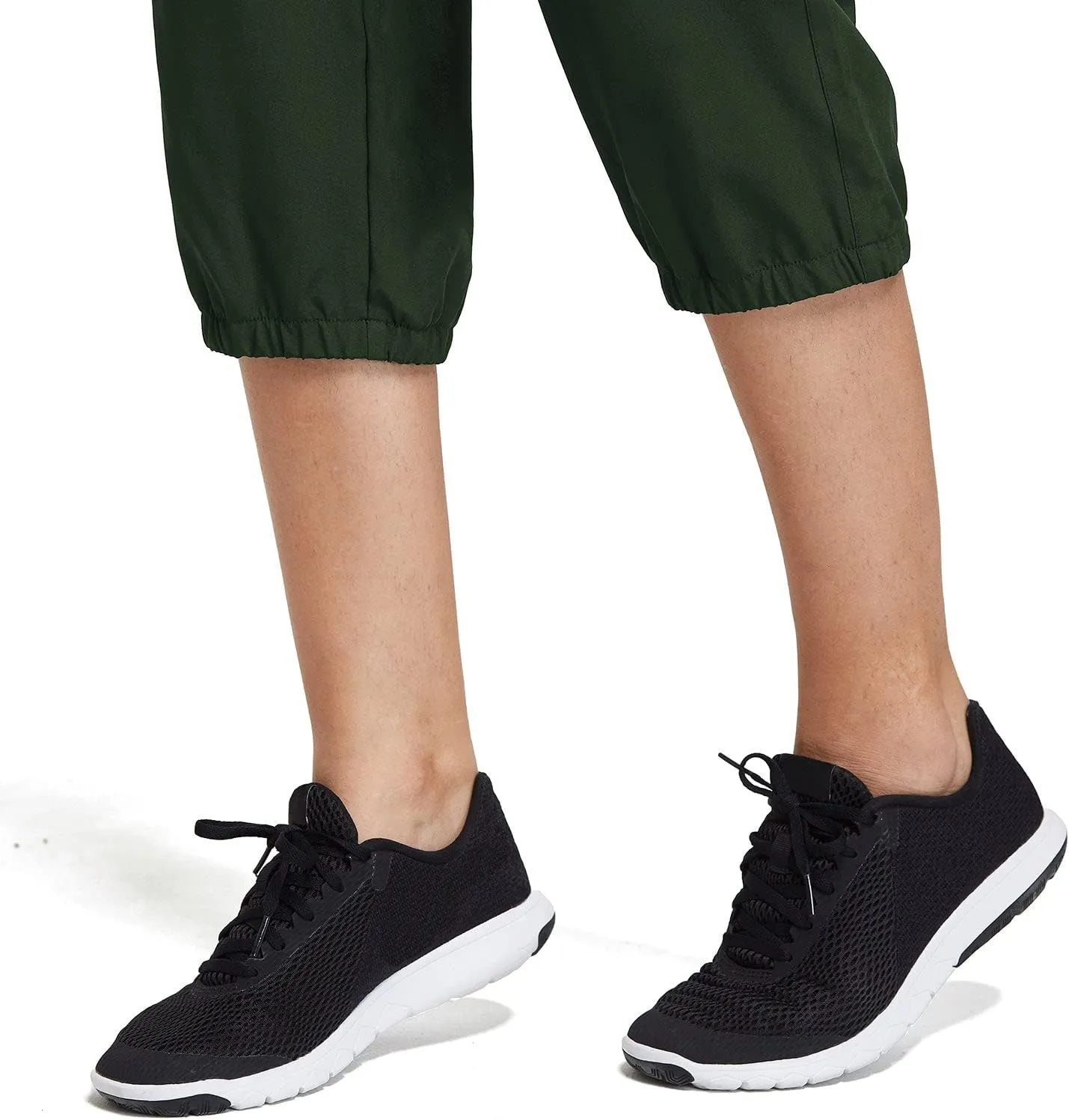 baleaf Women's Lightweight Capri Jogger Hiking Shorts Running Capri Pants Quick Dry UPF 50  Zipper Pockets