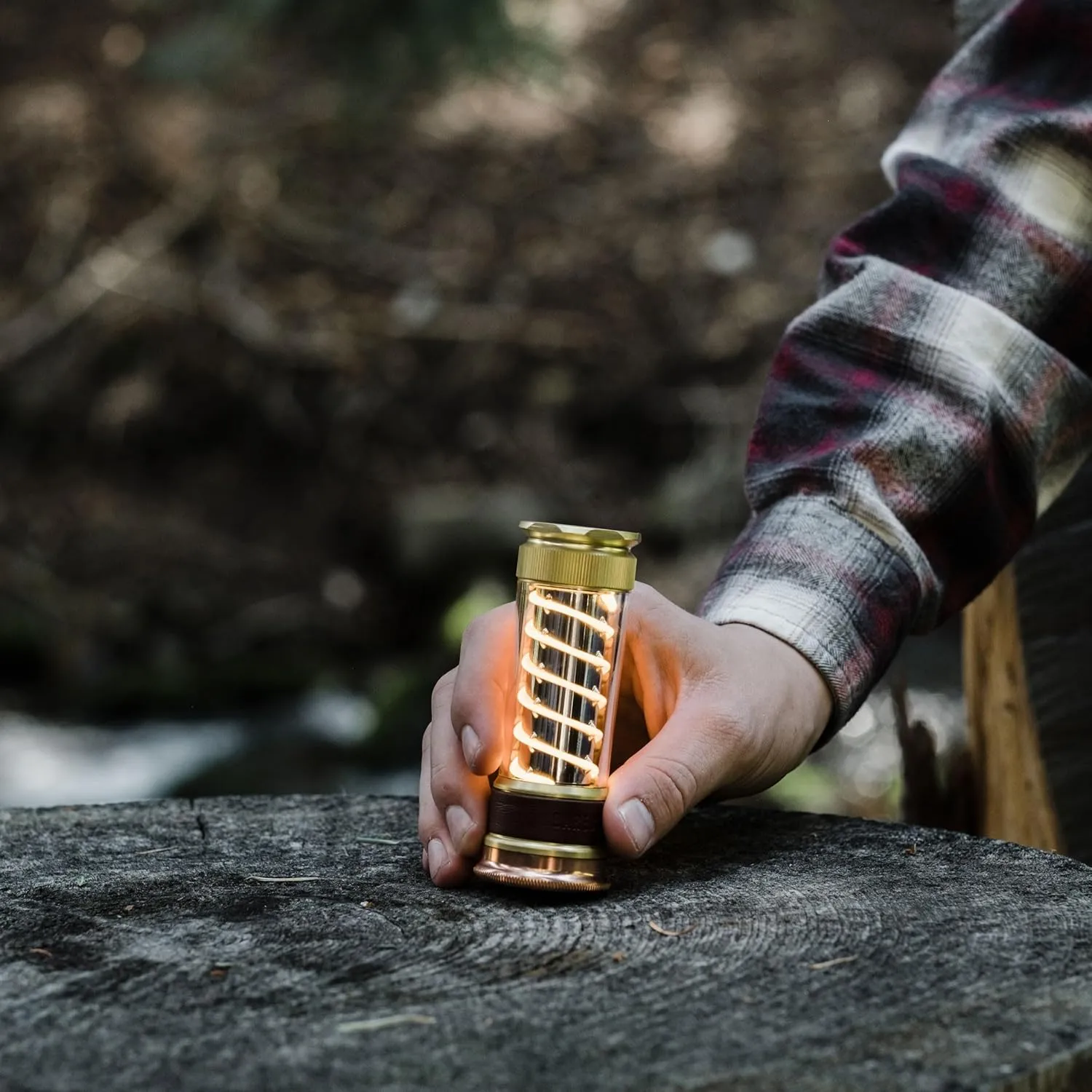 Barebones Edison Light Stick – Brass, USB Rechargeable LED Lantern and Flashlight with 7 Modes, 40  Hour Run Time, Camping Essentials with Magnetic Base