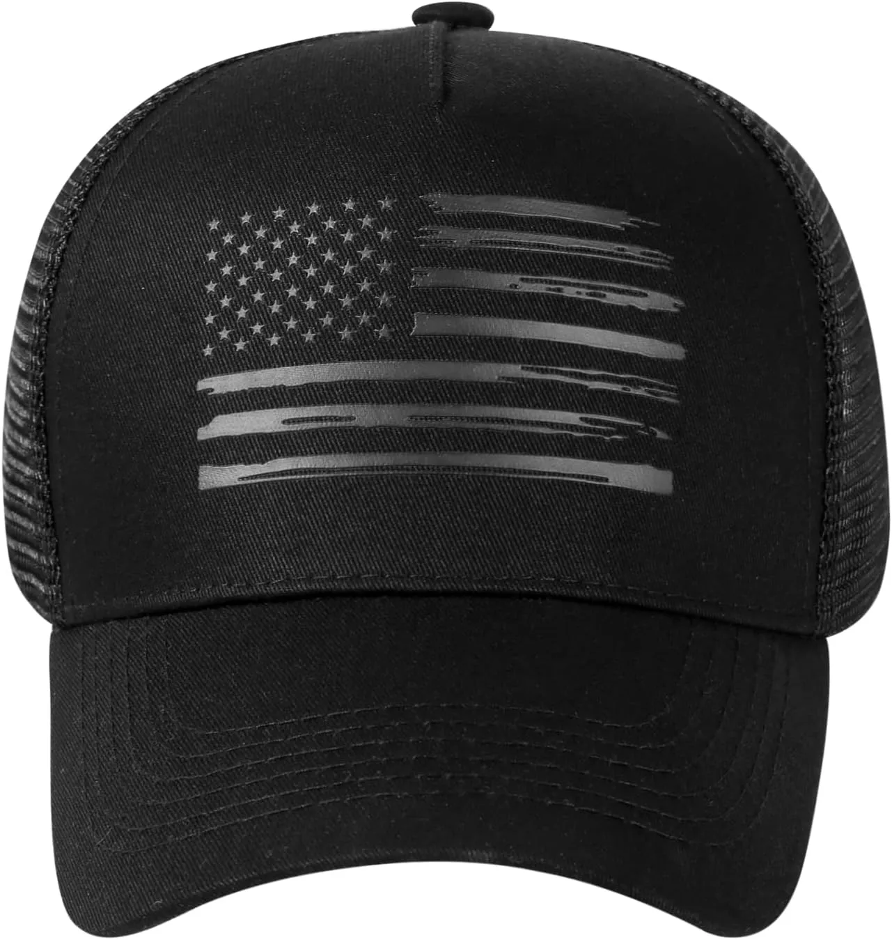 Baseball Cap, American Flag Trucker Hat for Men Women, Breathable Adjustable Fit Outdoor Mesh Snapback Hats