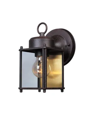 Basic Porch One Light Wall Lantern in Rust Patina