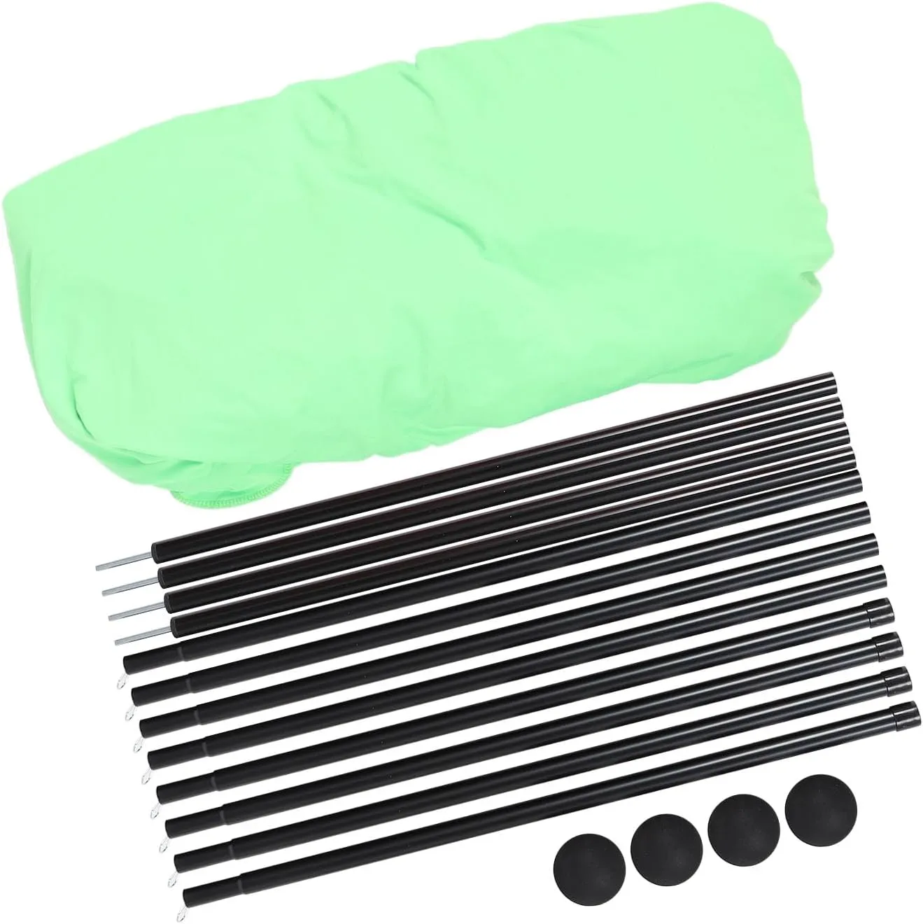 Beach Tent, Stable Beach Shade Sun Shelter UPF50   Polyester Iron 4 Pole Pole Campery Bag Lightweight (Green)