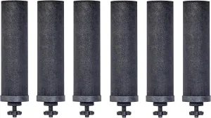 Berkey Authentic Black Berkey Elements BB9-2 Filters for Berkey Water Systems (Set of 6 Black Berkey Elements)