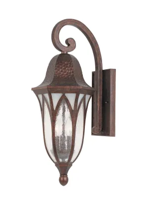 Berkshire Three Light Wall Lantern in Burnished Antique Copper