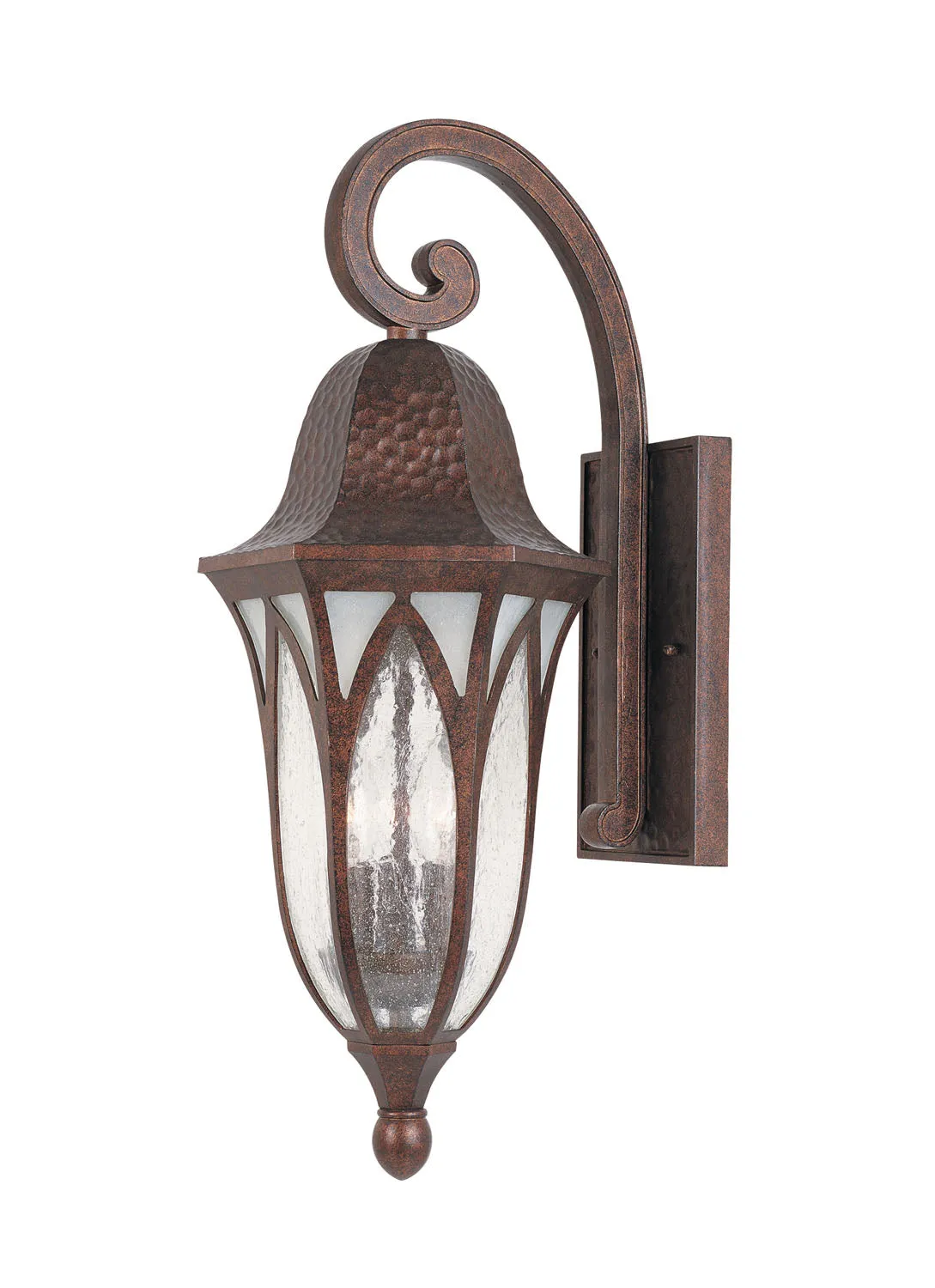 Berkshire Three Light Wall Lantern in Burnished Antique Copper