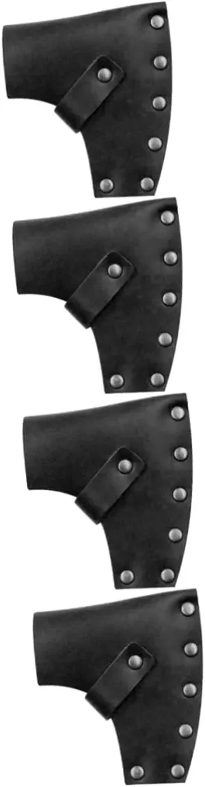 BESPORTBLE 4pcs Portable Leather Hatchet Cover Sturdy Protector Sleeve for Camping Attachment Fit Functional and Stylish Design Secure Snap Button Closure
