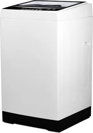 BLACK DECKER 3.0 Cu. Ft. Portable Washer, 26.5 lb. Capacity Washing Machine, 6 Cycles, Quick Connect Sink Adapter and Drain Hose Included, Transparent Lid & LED Display, BPW30MW, White