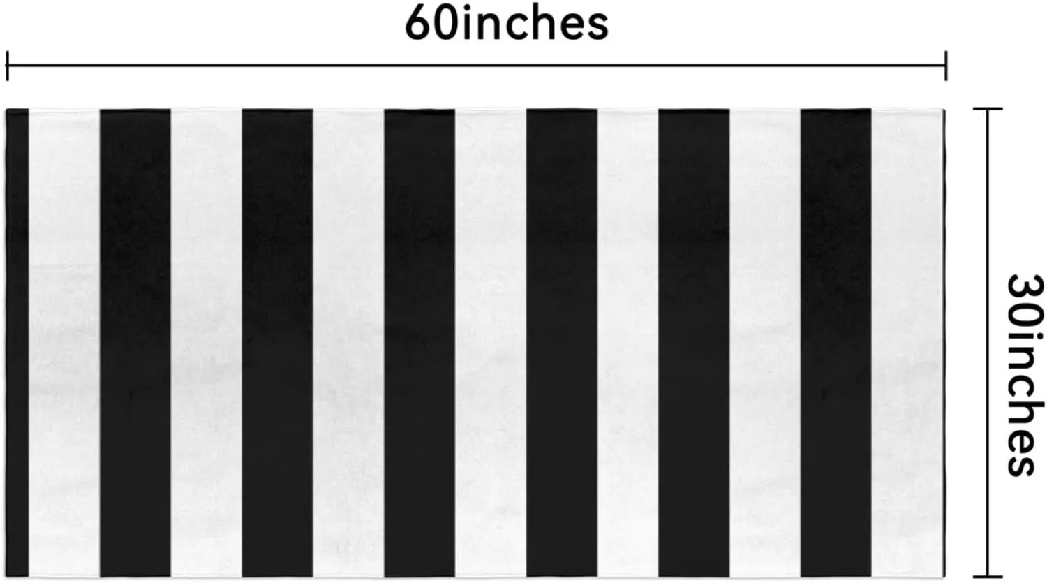 Black White Stripe Kids Beach Towels for Boys Girls Pool Swimming Towels Quick Dry Absorbent Microfiber Soft Blanket for Camping Travel Shower Towel