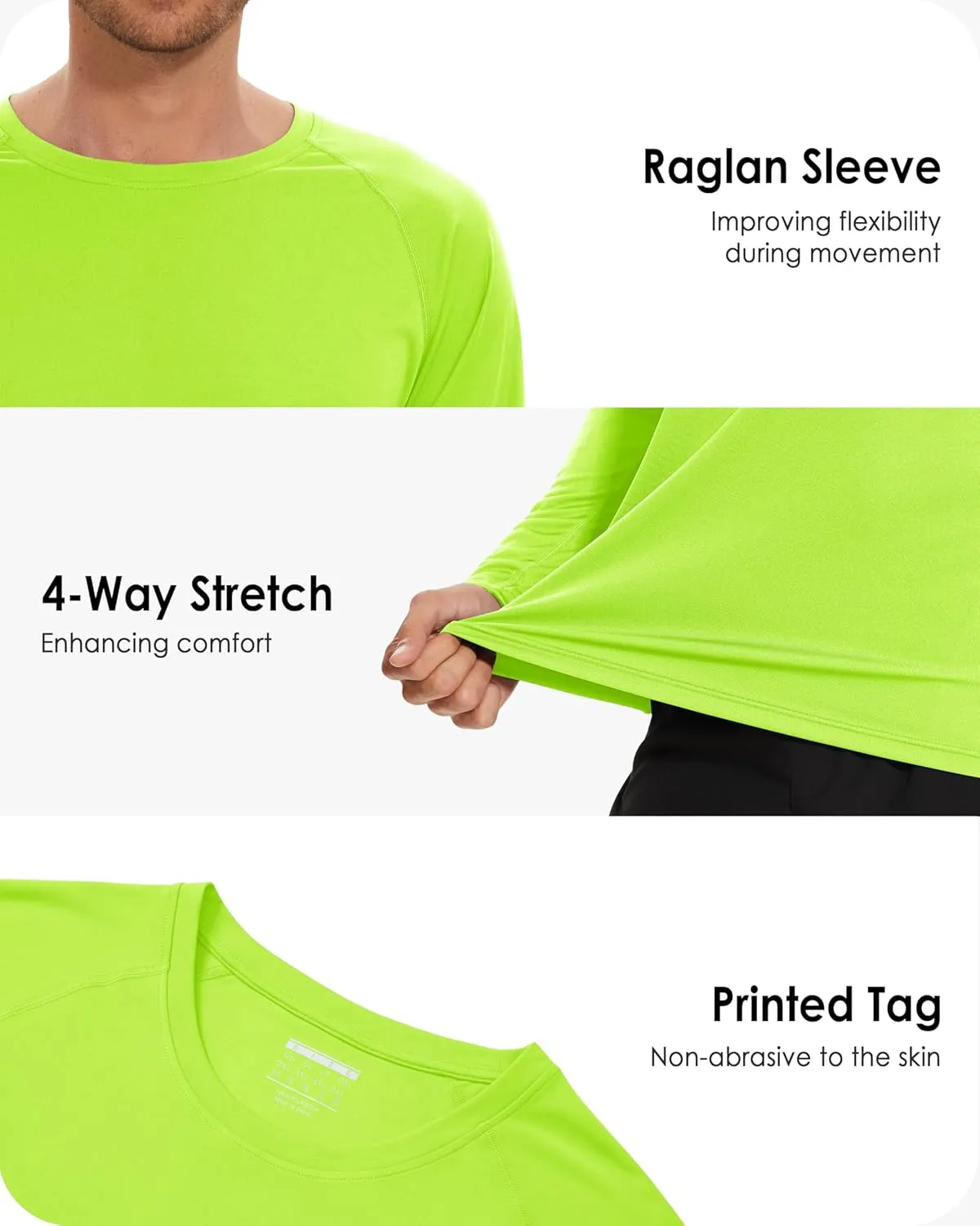 Boladeci Men's UPF 50  Sun Protection UV SPF Shirts Long Sleeve Lightweight Quick Dry Swim T-Shirts Rash Guard