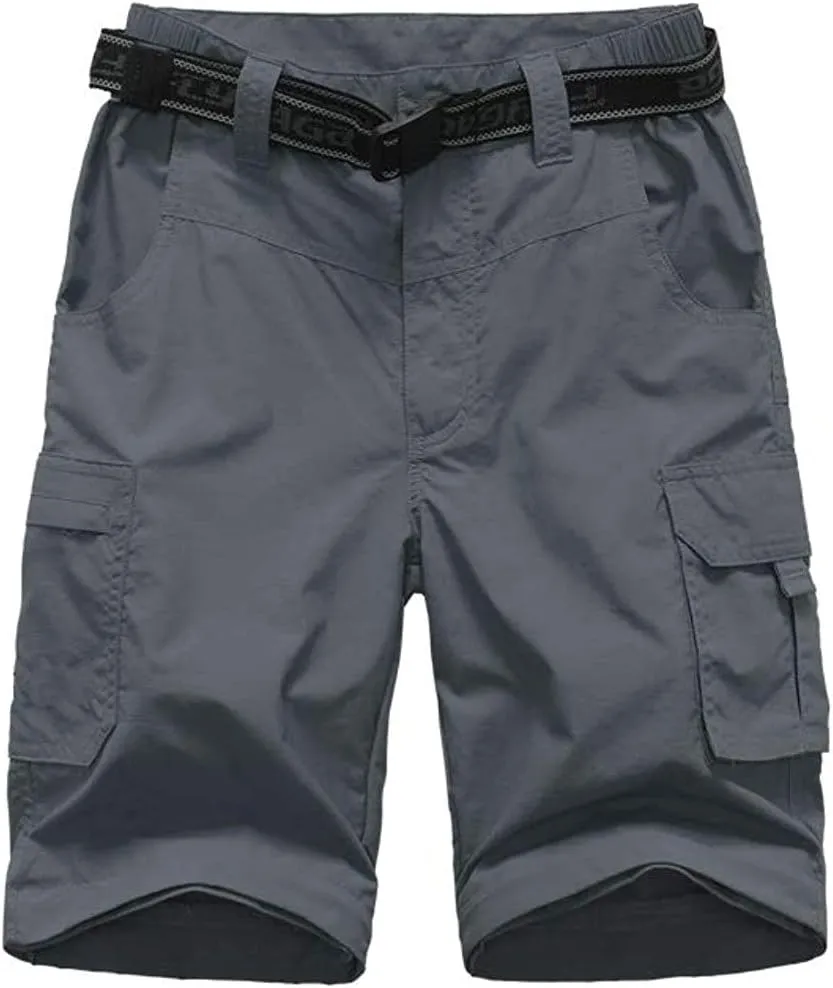 Boy’s Convertible Hiking Pants Lightweight Quick Dry Zip Off Pants for Kids Youth Outdoor UPF 50  Casual Cargo Trousers