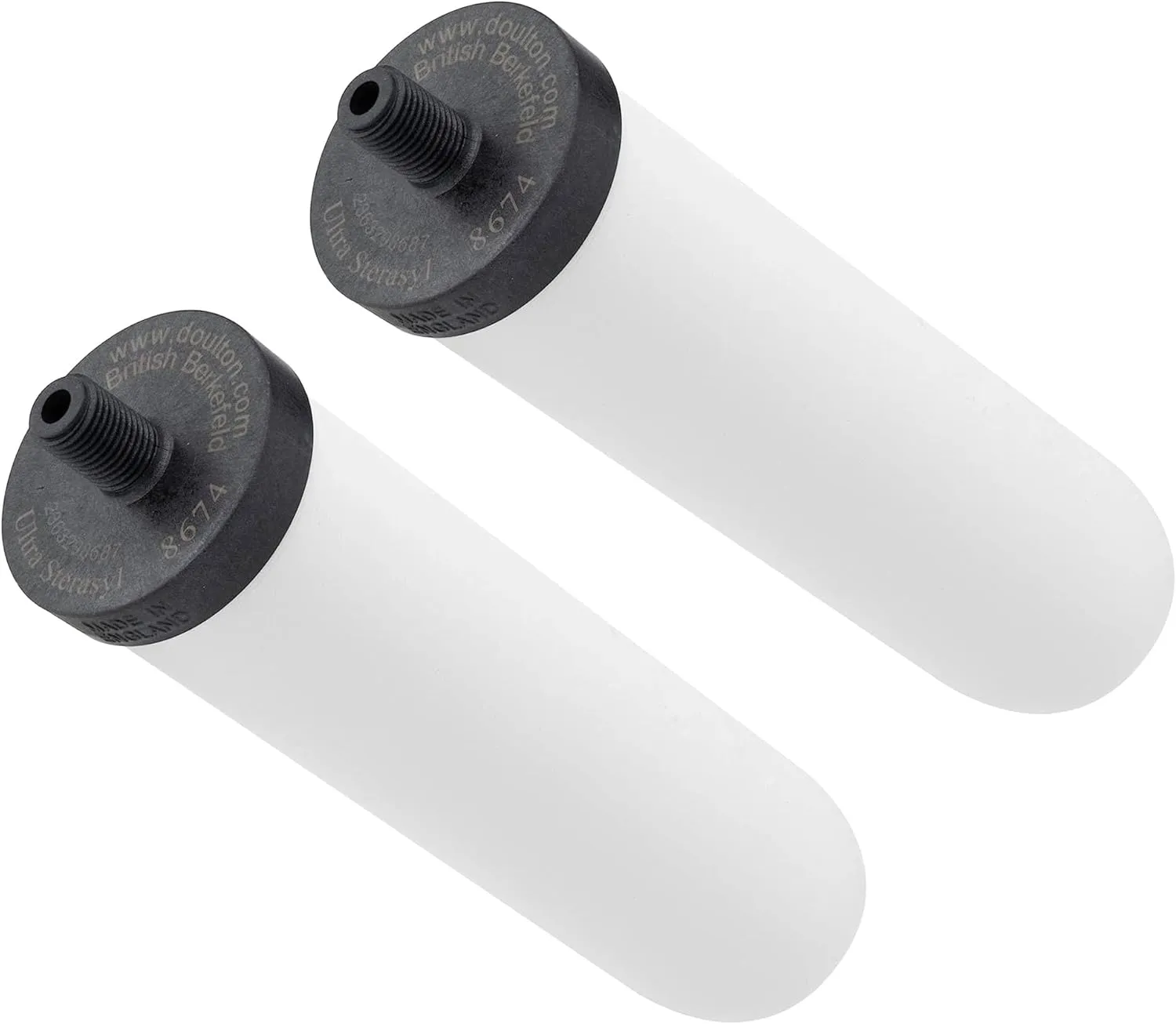 British Berkefeld Doulton Ceramic Water Filter Candle W9121226 7" Ultra Sterasyl Authentic Gravity PFAS (PFOA and PFOS) Reduction 8674, Pack of 2