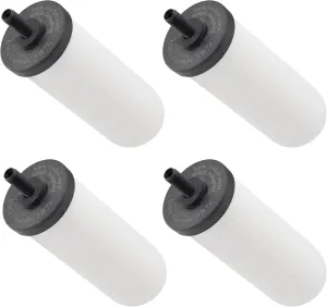 British Berkefeld Doulton Ultra Fluoride Ceramic Drinking Water Filter Cartridge W9120133 for All Gravity Water Filter Systems, Pack of 4