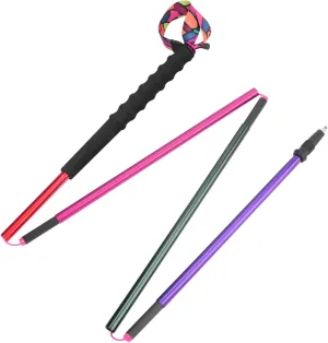 Buhelyc Trekking Poles Collapsible Hiking Poles Lightweight Aluminum Walking Sticks Hiking Sticks 4-fold Cane Portable Mobility Aid for Hiking Camping
