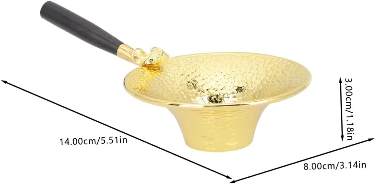 Cabilock Copper Tea Leaker Strainer Infuser Kettle Tea Filters for Loose Tea Fillable Tea Bag Holder Green Tea Capsules Lid Portable Whisk Teapots Cup Stash Mesh Travel Plastic Golden