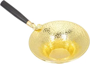 Cabilock Copper Tea Leaker Strainer Infuser Kettle Tea Filters for Loose Tea Fillable Tea Bag Holder Green Tea Capsules Lid Portable Whisk Teapots Cup Stash Mesh Travel Plastic Golden